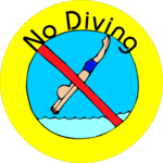 No Diving Clip Art