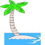 Palm Tree Island 02 Clip Art
