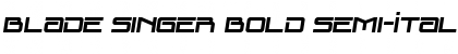 Blade Singer Bold Semi-Italic Font