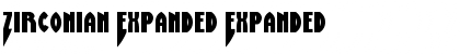 Zirconian Expanded Font