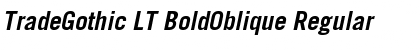 Download TradeGothic LT BoldOblique Font