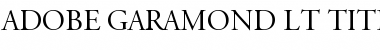 AGaramond LT Titling Font