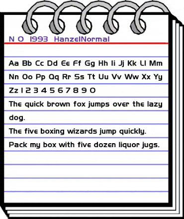 1993 Normal animated font preview