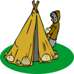Eskimo & Teepee Clip Art