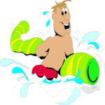 Swimmer Resting 1 Clip Art