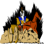 Horse & Wagon Clip Art