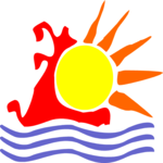 Sun & Water 2 Clip Art