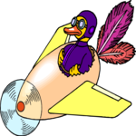 Duck Flying Plane Clip Art
