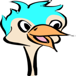 Ostrich 01 Clip Art