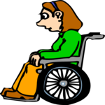 Woman in Wheelchair Clip Art