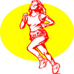 Jogging Woman 3 Clip Art