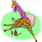 Giraffe - Sick 2 Clip Art