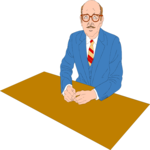 Businessman at Desk 05 Clip Art