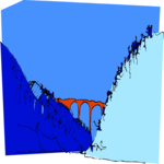 Mountain Bridge Clip Art