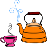 Tea Kettle & Cup Clip Art