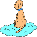 On Cloud - Dog Clip Art