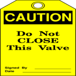 Don't Close Valve Clip Art