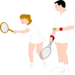 Tennis - Players 1 Clip Art