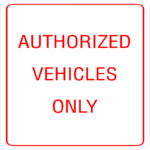 Authorized Vehicles Only Clip Art