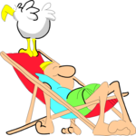 At the Beach Clip Art