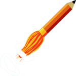 Pencil Rocket Clip Art