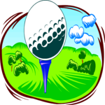 Golf Ball & Tee 4 Clip Art