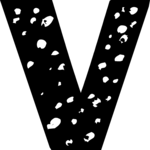 Speckled V Clip Art