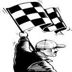 Waving Checkered Flag Clip Art