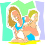 Mother & Child 3 Clip Art