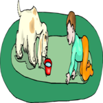 Baby & Dog 5 Clip Art