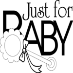 Just for Baby Heading Clip Art