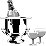 Champagne & Bucket 1 Clip Art