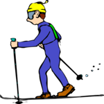 Skier - Cross Country 1 Clip Art