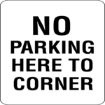 No Parking - Corner