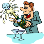 Opening Champagne Clip Art
