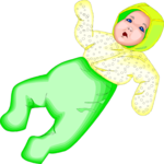 Baby in Pajamas Clip Art