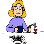 Breakfast - Woman Clip Art