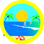 Beach Scene 02 Clip Art