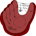 Glove with Spider Web Clip Art