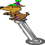 Dog on Unicycle 1