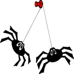 Spiders Hanging Clip Art