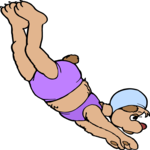 Diver - Dog Clip Art