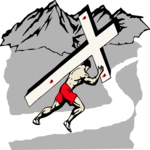 Carrying the Cross 1 Clip Art