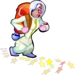 Astronaut Walking on Stars