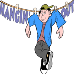 Hangin' Out Clip Art