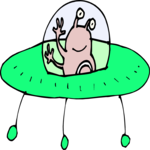 Space Ship & Alien 4 Clip Art