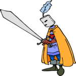 Knight with Sword 08 Clip Art