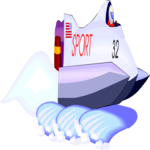 Speedboat 3 Clip Art