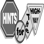 Hints for the Highway Clip Art