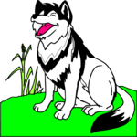 Wolf Smiling Clip Art